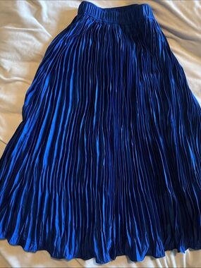 Nordstrom Pleated Maxi Skirt in Royal Blue